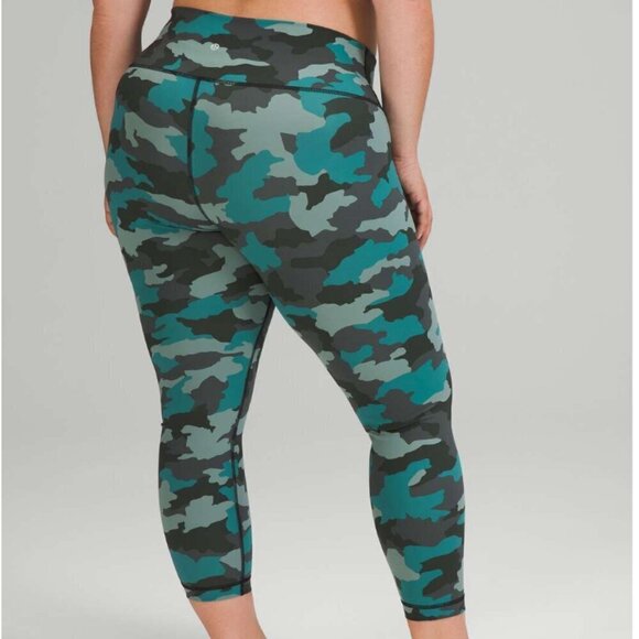 Lululemon Wunder Under High-Rise Tight 25" Heritage 365 Camo Tidewater Teal Mult - Picture 5 of 5